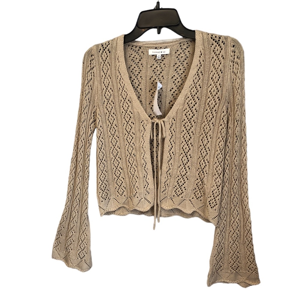 Hooked-Up crochet cardigan sweater Size XS